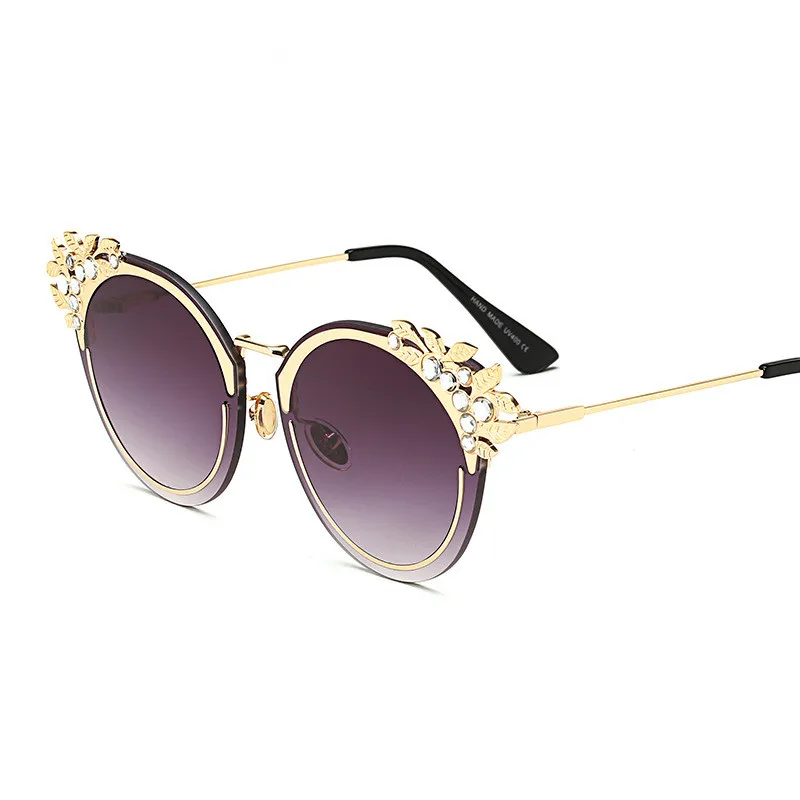 Hot selling Women Sunglasses brand fashion diamond glasses femalefashion sunglasses