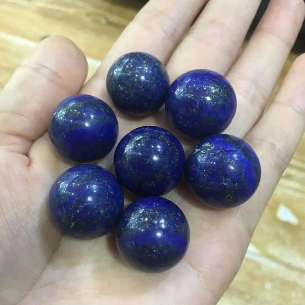 

7pcs cute size natural lapis lazuli ball reiki healing crystals sphere chakra stone for spirit treatment wholesale price 18-20mm