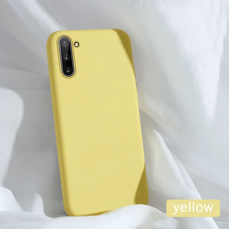 Жидкий силиконовый чехол для телефона для samsung самсунг Galaxy A50 A70 A50S A30S A40 A20 A10 S10 S9 S7 Примечание 10 8 9 плюс роскошный задняя крышка корпуса чехол s чехол нателефона чехлы - Цвет: Yellow