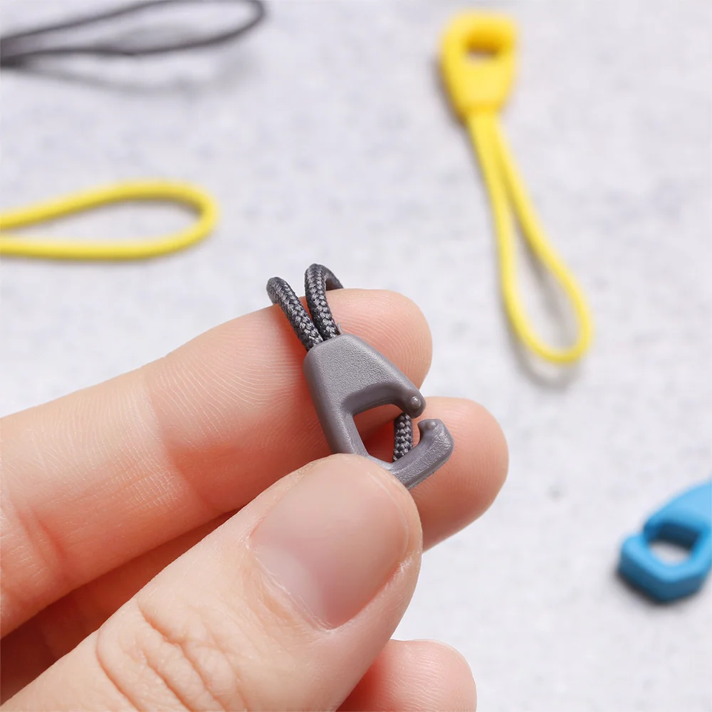 10PCS Zipper Pull Puller End Fit Rope Tag Fixer Zip Cord Tab Replacement Clip Broken Buckle Travel Bag Suitcase Tent Backpack zipper repair kit,zipper pullers