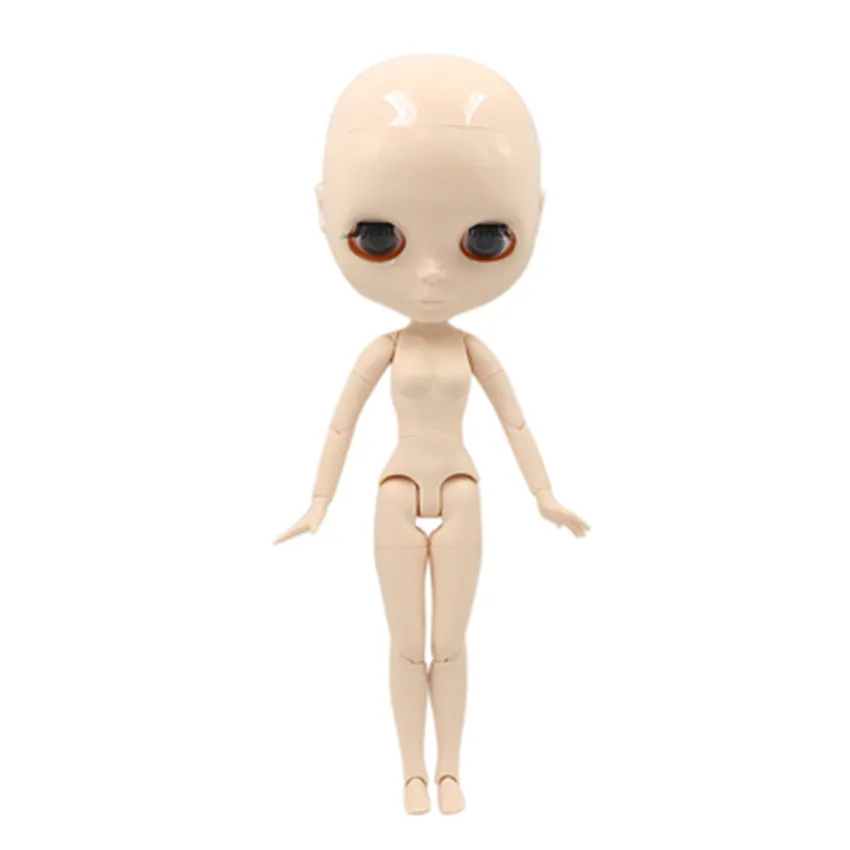 Blyth кукла 1/6 Bjd шарнир тело лысая голова кукла с глазками, кукла без одежды 30 см, 5 цветов 19 суставов руки AB, изменить Макияж DIY - Цвет: white