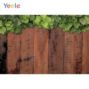 

Yeele Wooden Board Summer Wallpaper Green Tree Leaves Photography Backdrop Personalized Photographic Background For Photo Studio