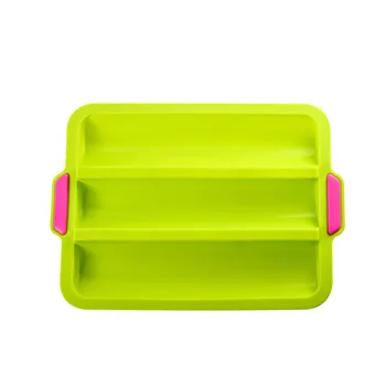 

Silicone Baking Tools French Loaf Mold 3 Slots Non-stick Baking Pan Bread Oven Cake Mold Toast Mold Cake Tray Bread Pan