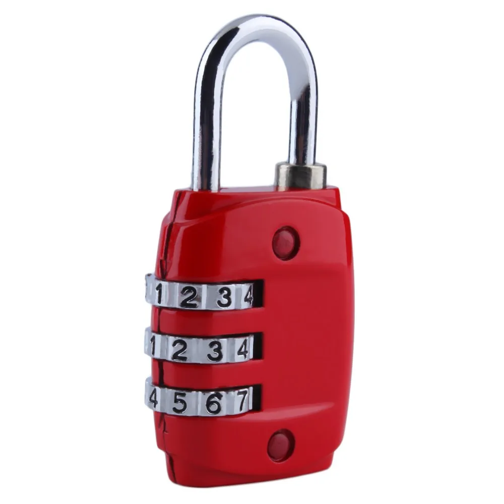 

Keyed Padlock 3 Dial Digit Password Lock Dropshipping Travel Suitcase Luggage Metal Code Locks Number Padlock Zipper Bag