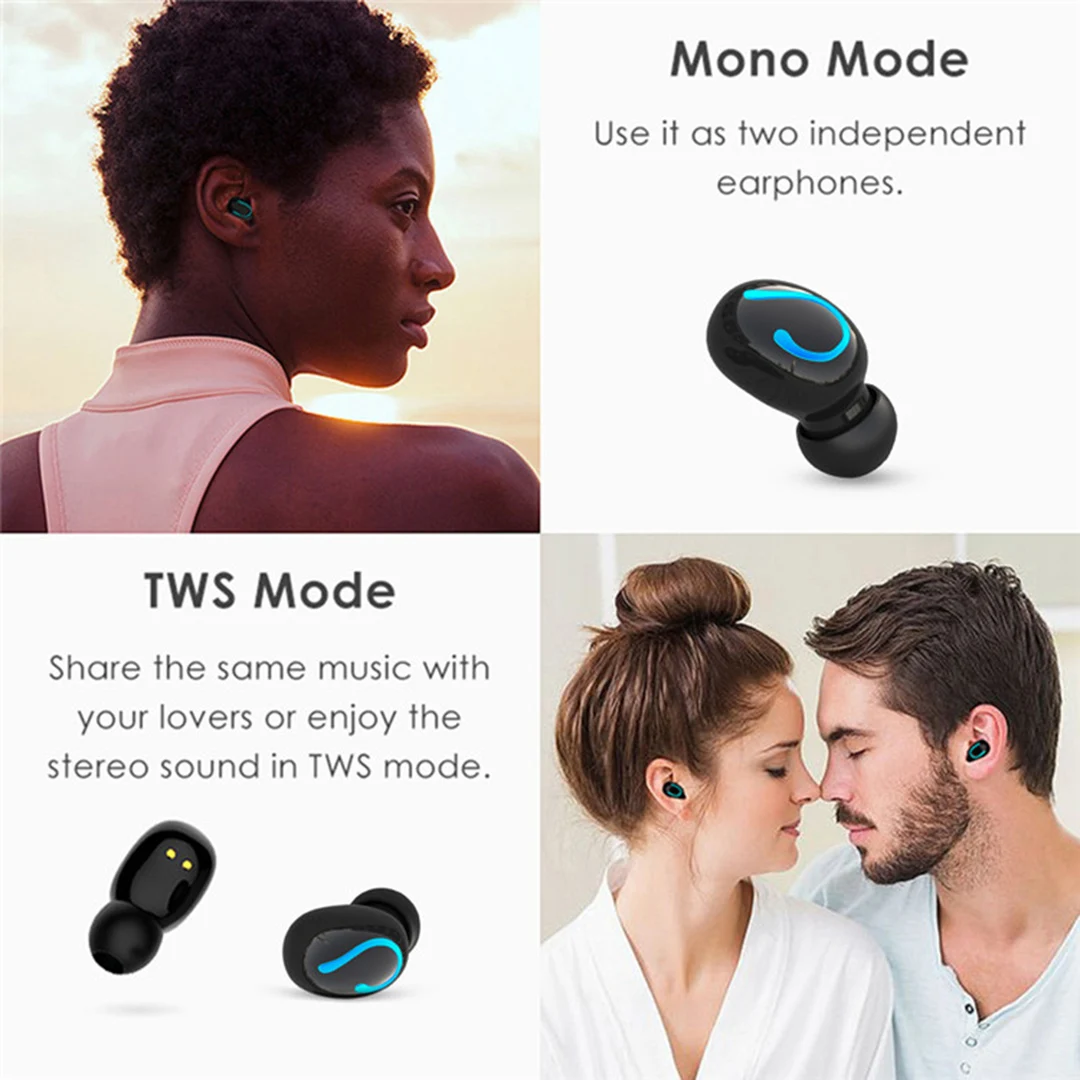 Verdadeiro sem Fio Fones de Ouvido Profundidade à Prova Bluetooth sem Atraso Fone de Ouvido com Case de Carregamento Fone de Ouvido Daolxi In-ear Dwaterproof Água Jogos 5.0 Visão 9 Daolxi verdadeiro sem fio in-ear fones de