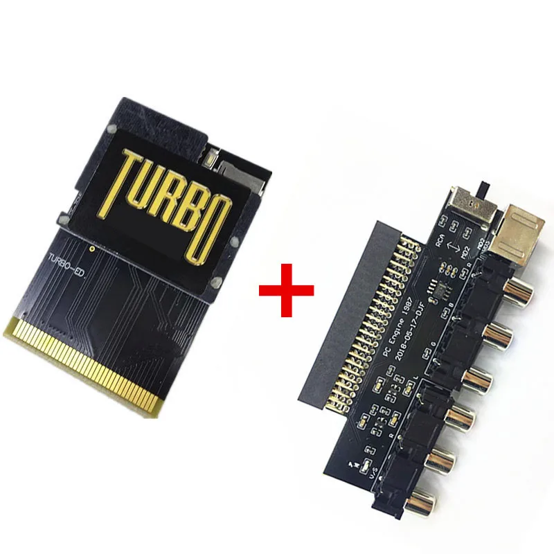 Черная Золотая версия PCE PC консоль двигателя игровая карта TURBO 600 в 1 или RGBS карта видео усилитель RGBS сигнал выход аудио выход