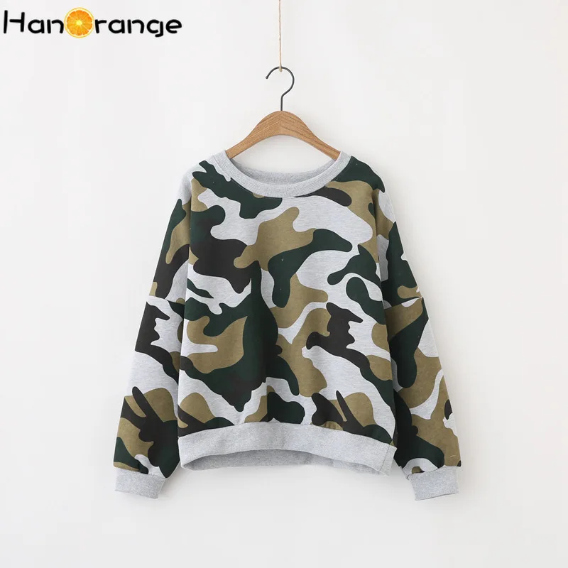 HanOrange 2021 зимние женские хлопковые флисовые камуфляжные Свободные толстовки