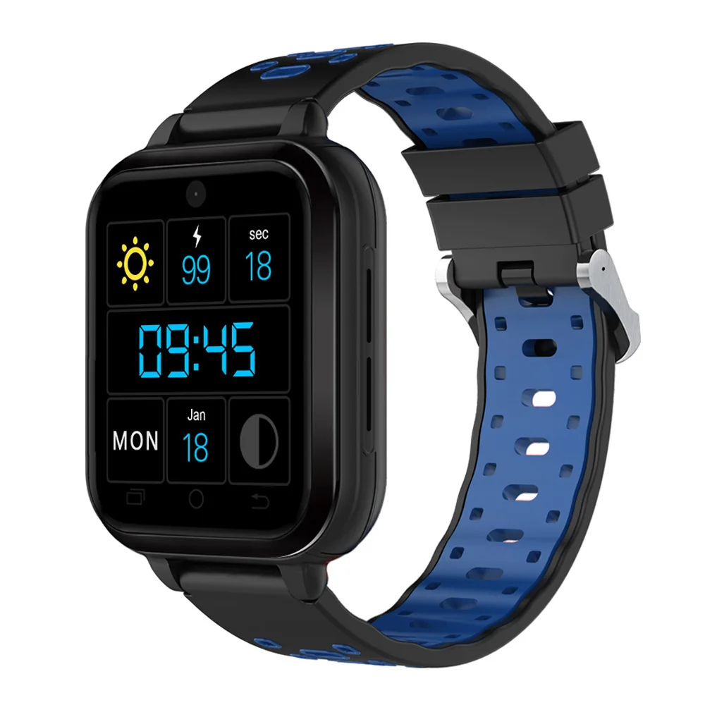 Finow Q2 4G Смарт-часы для мужчин Q1 Pro обновленный Android 6,0 MTK6737 четырехъядерный 1 ГБ/16 ГБ Смарт-часы телефон сердечный ритм шагомер sim-карта - Цвет: Синий