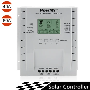 

MPPT 40A 60A Solar Panel Charge Controller 12V/24V Battery Charge Regulator
