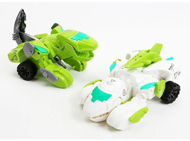 Transformando o Brinquedo do Carro do Diodo Emissor de Luz do Dinossauro Brinquedo do Carro do Dinossauro com Luz e Música Carro do Dinossauro Controle Remoto Transformado Tranforming rc 14 transformado brinquedo do carro do dinossauro com