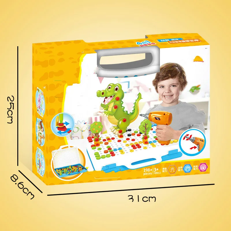 Детская игрушка 3d головоломка мультфильм животное доска аксессуары головоломка игрушки новые аксессуары подходит для игрушки дрель Собранный креативный набор