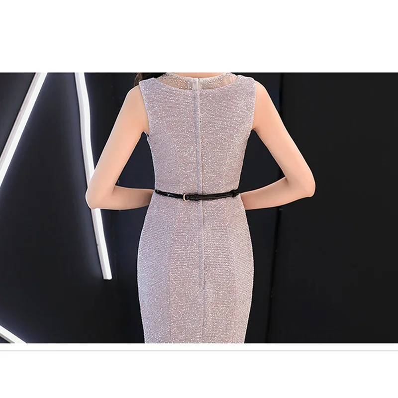 It's Yiya вечернее платье Элегантные Русалка Плюс Размер без рукавов robe De Soiree o-образным вырезом длиной до пола женские вечерние платья E904