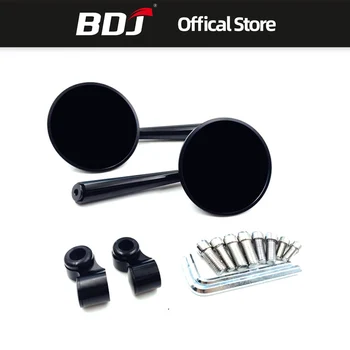 

BDJ Motorcycle CNC Aluminum Rearview CNC Aluminum Side Mirrors Round Handlebar For UNIVERSAL