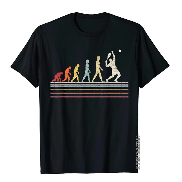 Camiseta divertida de la evolución del tenis para hombre, ropa deportiva  Retro, Vintage, de algodón, barata - AliExpress