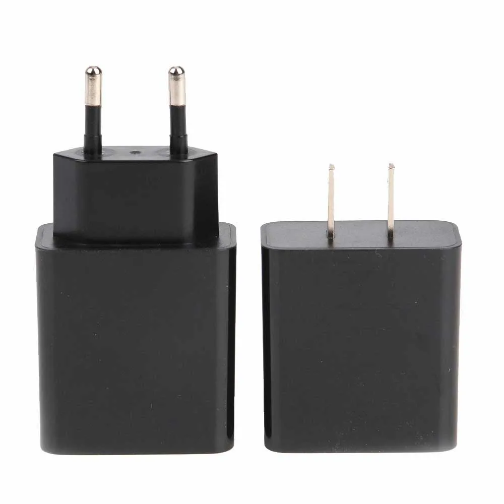 Смарт USB зарядное устройство двойной USB светодиодный цифровой зарядный адаптер для iPhone samsung Xiaomi EU/US Plug настенные зарядные устройства для путешествий для телефона - Цвет: Black