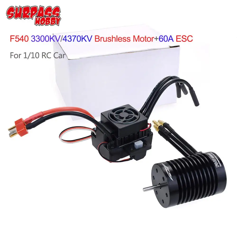 Бесщеточный двигатель SURPASS HOBBY F540 3 175 мм 3300KV 4370KV & 60A ESC для 1/10 RC Tamiya Axial Redcat HSP Drift Racing