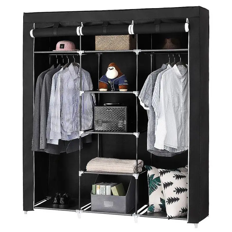 Bedroom Multipurpose Non-woven Cloth Wardrobe Folding Clothes Storage Cabinet Dust-proof Moisture-proof Closet Home Furniture Bedroom Multipurpose Non-woven Cloth Wardrobe Folding Clothes Storage Cabinet Dust-proof Moisture-proof Closet Home Furniture