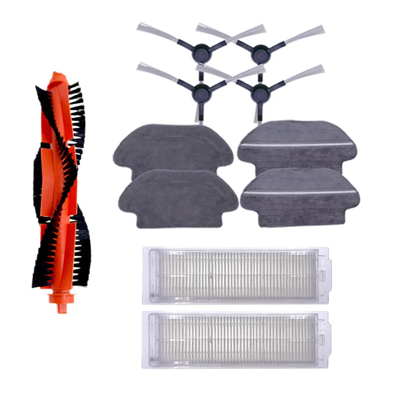 

1pcs Main Brush & 2pcs Hepa Filter & 4pcs Side Brushes & Mop Cloth for xiaomi Robot STYJ02YM Conga 3490 Viomi V2 PRO V-RVCLM21B