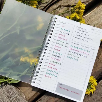 

Transparent Notebook Planner Organizer Paper Planner Inner Page Ring Binder Diary Journal Notebook