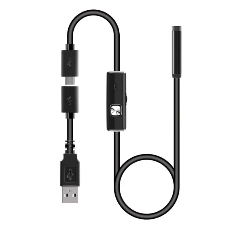 

7mm For Android USB Endoscope Camera IP67 Waterproof Lens 6 LED Pipe Inspection Borescope For Smartphones PC 1m 1.5m 2m 3.5m 5m