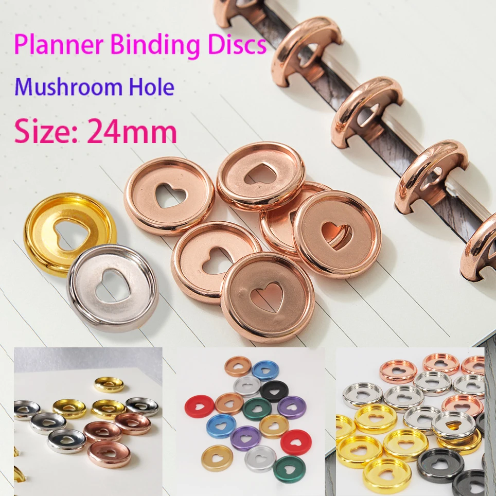 12 Uds 24mm de plástico de anillos vinculante discos planificador discos Binder anillos para Notebook discos suministros de encuadernación suministros de oficina