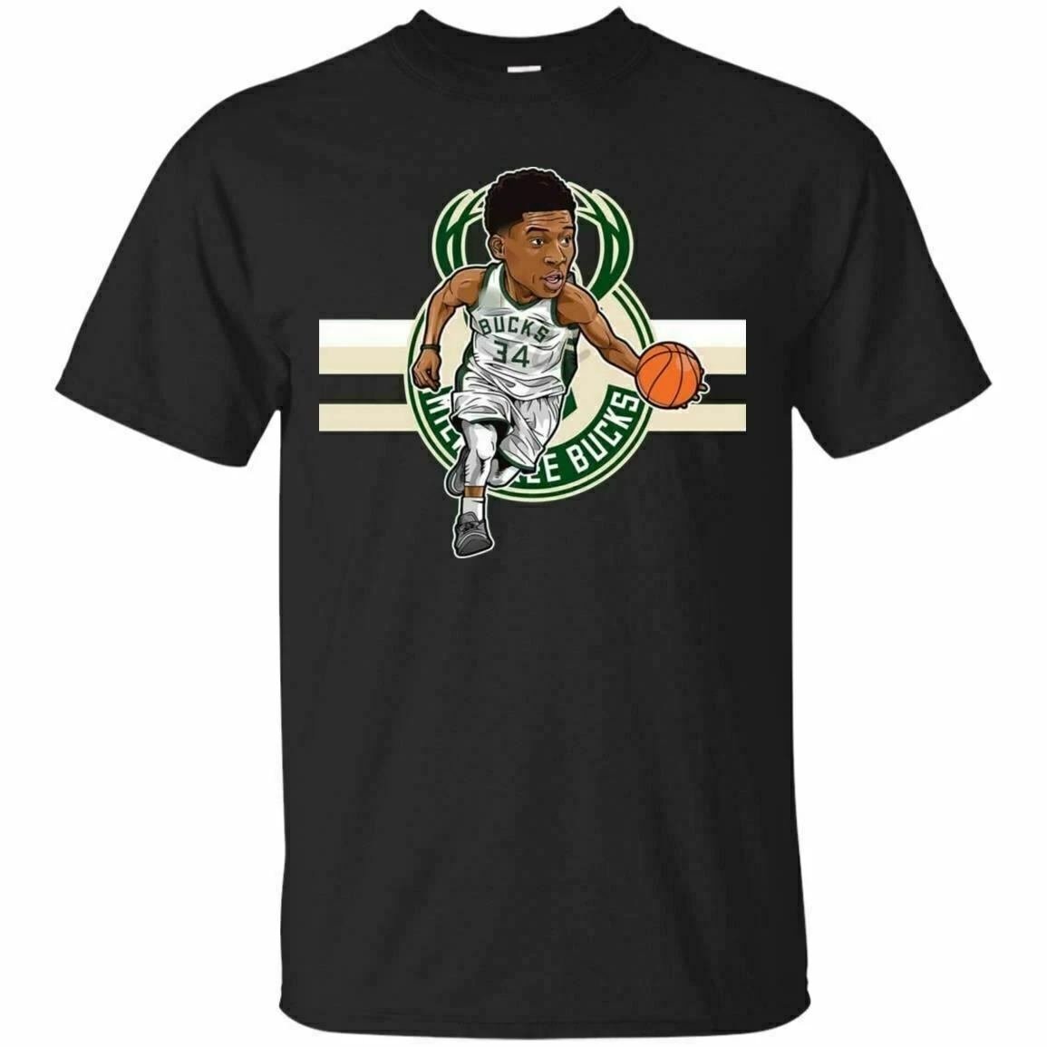 

Giannis Antetokounmpo Milwaukee bucts T-Shirt Basketball Men's Tee Shirt Shortharajuku new 2019 tshirt