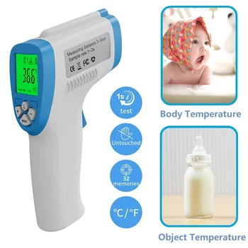 

Digital Infrared Thermometer Body Thermometer with Backlight Non-contact Forehead Baby Thermometer for Adult Kids 1pcs