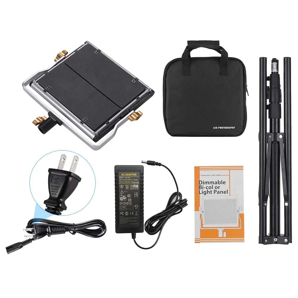 Andoer 2 Packs LED Video Light and 78.7 Inches Stand Lighting Kit Dimmable 660 LED Bulbs 3200-5600K for Studio Photography