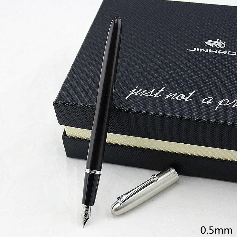 Роскошная деревянная Авторучка JINHAO, набор, 30 мл, стеклянная бутылка, поглотитель чернил, Подарочная коробка, студенческие слова, взрослые, деловые подарки, металлическая ручка