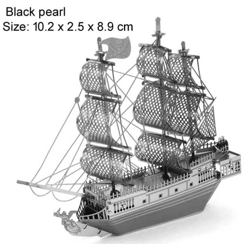 QUINEE OX металлическая Сборная модель DIY 3D головоломка черный жемчуг паром Mayflower Titanic