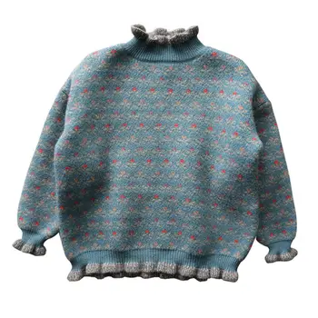 

2020 New Children'S Clothes Girls Sweaters Printed Long Sleeve Girl Knitted Pullover Sweater For Girls Kids Casual Sweaters