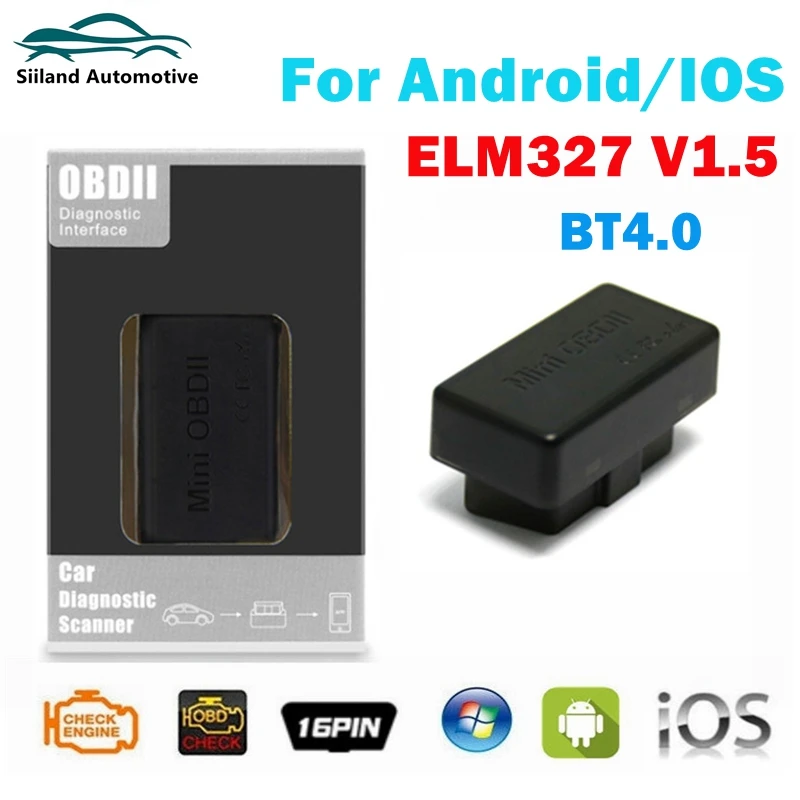 Obd2 Elm 327 V1.5 Bt Kódolvasó 4.0 Android/Ios Vezeték Nélküli Szkenner Eszközökhöz Elm327 V1.5 Bt4.0 Kapcsoló Autóautó Diagnosztikai Eszköz