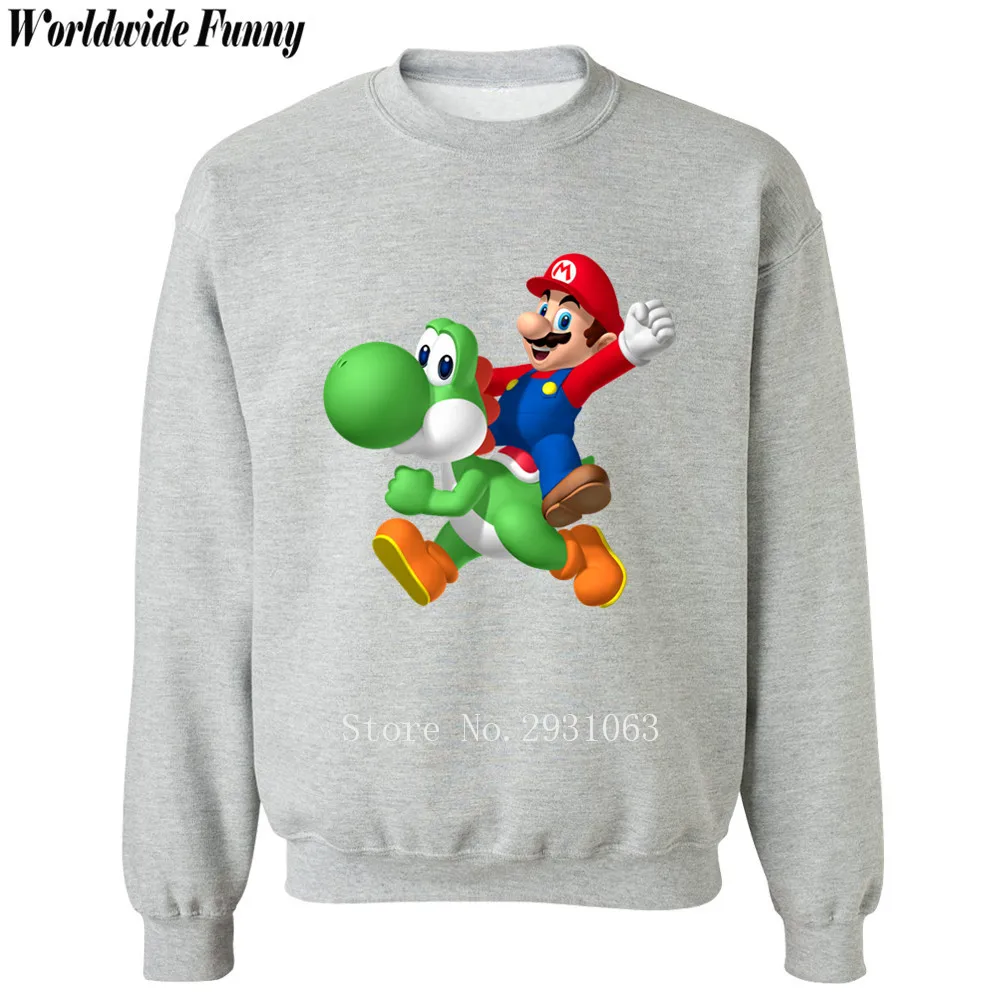 Mario riding yoshi Super World мужская толстовка с капюшоном XS 2XL Повседневная модная