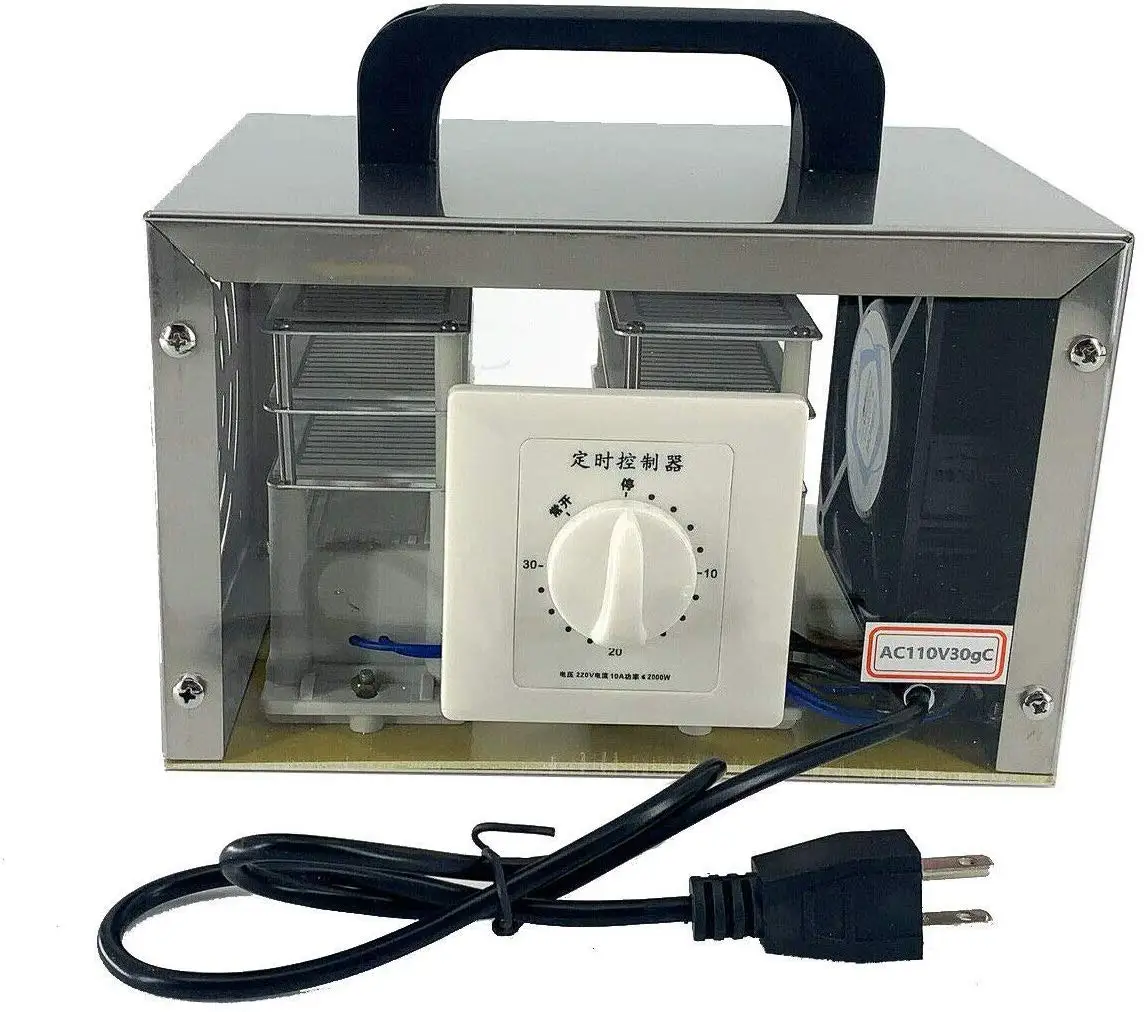 

Commercial Ozone Generator 30g Professional O3 Air Purifier, Stainless Steel Machines for Odors in Home, Car, and Large Rooms