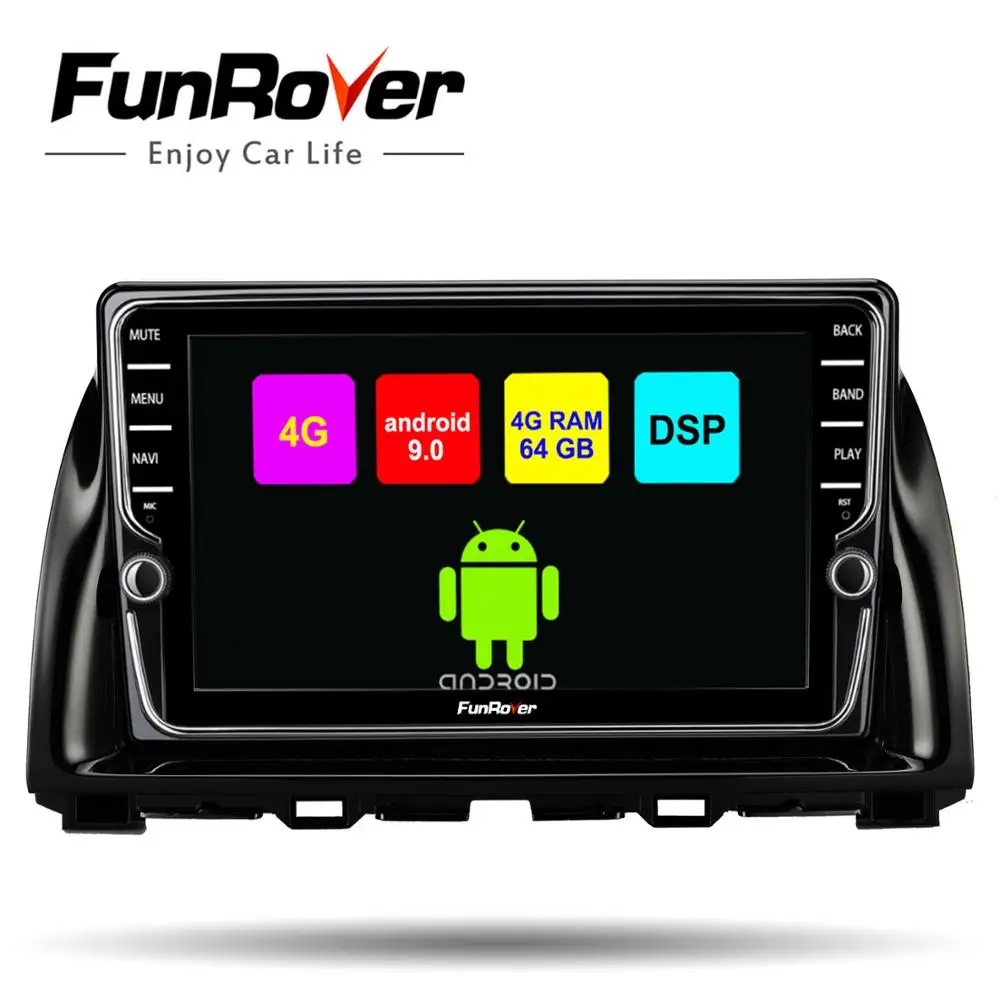 Funrover 2 din 8 ядер android 9 0 автомобильный dvd мультимедийный плеер для Mazda CX 5 2013 2016 Радио