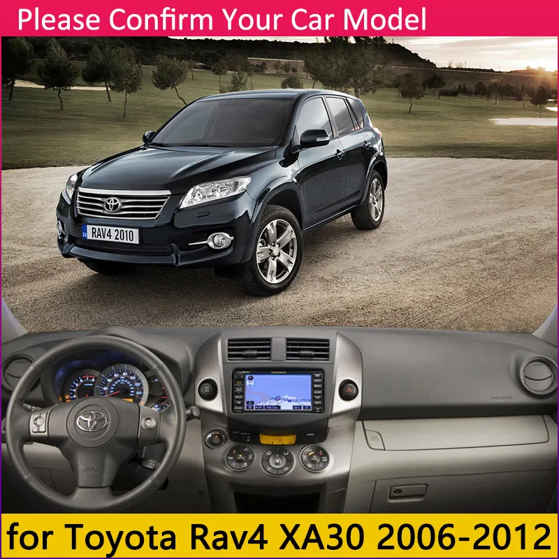 Для Toyota Rav4 XA30 XA40 XA50 2006~ для Toyota Previa RAV 4 30 40 50 Противоскользящий коврик, коврик на приборную панель Зонт коврик для приборной панели автомобиля аксессуары ковер - Название цвета: Rav4 XA30 2006-2012