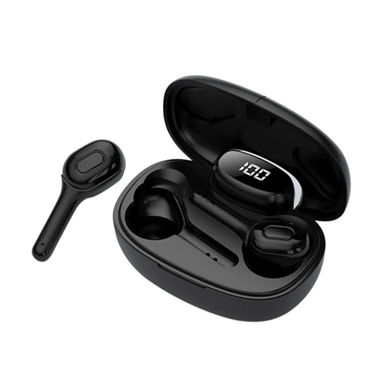 T9S-Black Bluetooth наушники V5.0 Беспроводные наушники с сенсорным управлением Водонепроницаемые спортивные наушники IPX7 игровая гарнитура для всех телефонов - Цвет: T9S-Black