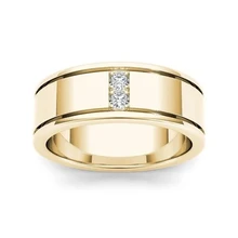 14K żółte złoto FL pierścionek z brylantem dla kobiet mężczyzn klasyczne Anillos De Bizuteria 14K złota biżuteria ślubna pierścionek dla mężczyzn kamień szlachetny tanie i dobre opinie DIWENFU Żółty złoty 14 k CN (pochodzenie) Unisex Diamond Okrągły kształt Wnęka pierścienia ROUND Klasyczny Certyfikat GDTC