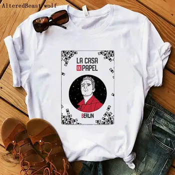 

BERLIN t shirt women Design La Casa De Papel T Shirt Money Heist Tees TV Series T shirts Short Sleeve House of Paper vogue tees