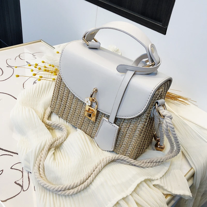 Small Straw Tote Bags For Women 2021 Summer Crossbody Bags Lady Travel