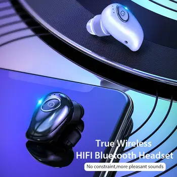 

Mini Wireless Bluetooth Stereo Earphones In-Ear HiFi HD Call Earbuds Driving Running Sports Invisible Headset for Android IOS