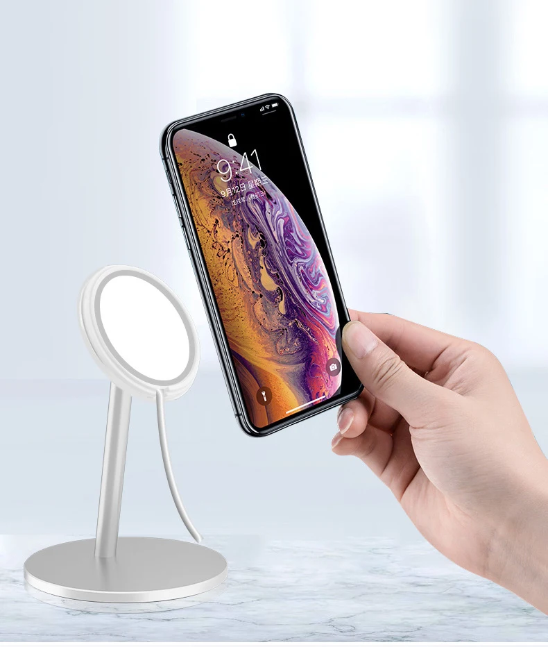 Magsafe Phone Charger Holder Aluminium Alloy Bracket For IPhone 12mini 12 Pro Max Rotation Magnetic Wireless Fast Charging Stand iphone charging stand