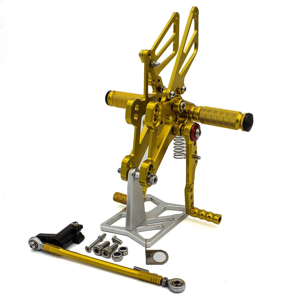 Для Honda CBR650F cbr650f- CNC алюминиевый сплав мотоцикл подножка для ног Педаль Peg Rearset задний Набор - Цвет: Gold