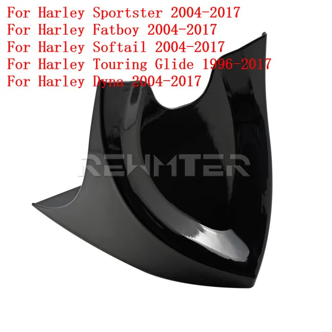 Черный подбородок нижний передний спойлер обтекатель для Harley Sportster 48 883 1200 2004- Touring Softail Dyna Fatboy - Цвет: Type B