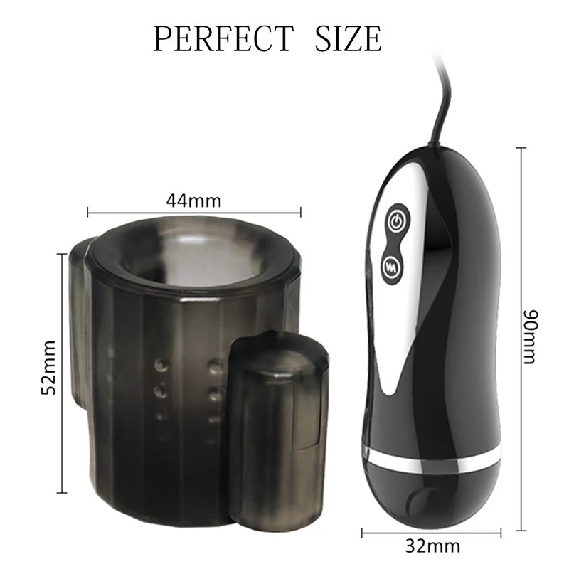 Penis Vibrator 12 Frequency Modes Black Silicone Male Remote Control Penis Trainer Ring Masturbation Waterproof Adult Sex Toys