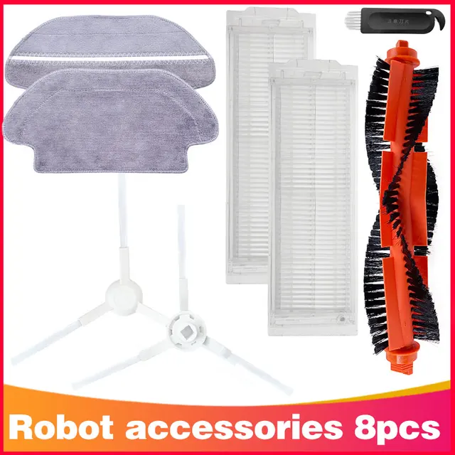 Hepa Filter Roller Side Brush Mop Rag Cloth for Xiaomi Mijia LDS / STYJ02YM / Conga 3490 Viomi V2 PRO V3 SE Robotic Vacuum Parts Set 7