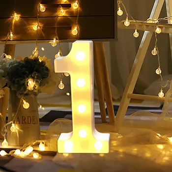 

Decorative Lights LED Digits Decoration Xmas Christmas Decor Creative Bright Light Fixture Battery Operated