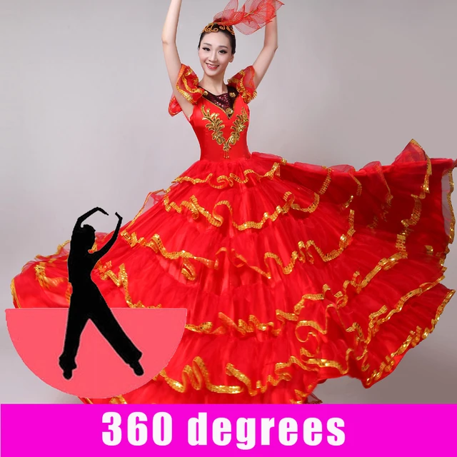 Ballroom Dans Jurken Vrouwen Rode Kostuum Flamenco Prestaties Slijtage Dames Stierenvechter Stage Gypsy Outfit DN5352 - AliExpress Nieuwigheid & Speciaal Gebruik