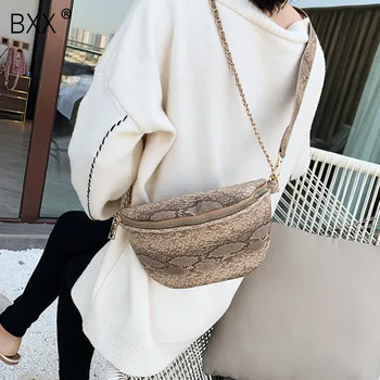 

[BXX] Crossbody Bags For Women 2020 Chain Chest Messenger Shoulder Bag Lady Crocodile Pattern Travel Handbags And Purses HJ251