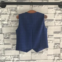 Детская одежда в английском облегающий женский жилет стиль; сезон весна-осень; детская одежда в клетку торжественное платье 3, из вельвета, для мальчика, одежда для сцены 5 Dre